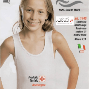 Canotta Bimba Cotone Makò Calzato Spalla Larga
