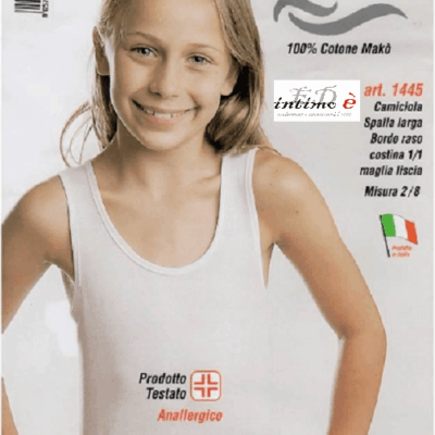 Canotta Bimba Cotone Makò Calzato Spalla Larga