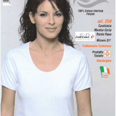 Canotta Donna Cotone Caldo Termico Manica Corta