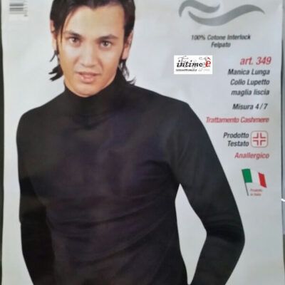 Canotta Uomo Cotone Caldo Termico Manica Lunga Lupetto