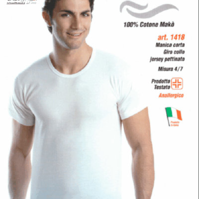 Maglia Uomo Manica Corta Cotone Makò Giro Collo