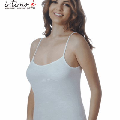 Canotta Spalla Stretta Donna Cotone Pettinato